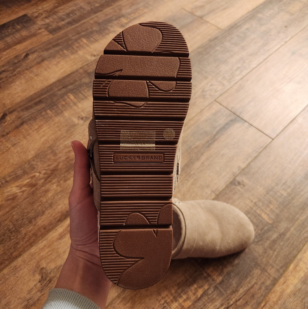 Lucky Brand Slip On Clogs in Tan/Grey Size 9 - Picture 4 of 5